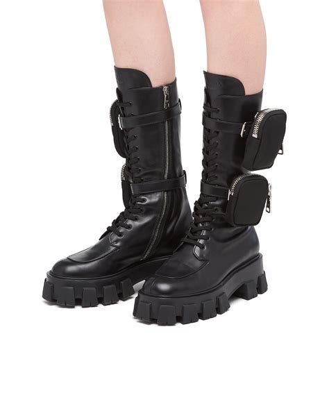 prada boots size|Prada genuine leather boots.